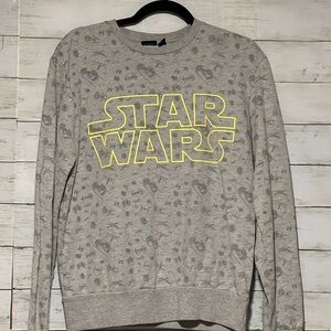 Star Wars Gray Crewneck Sweater with Yellow Logo